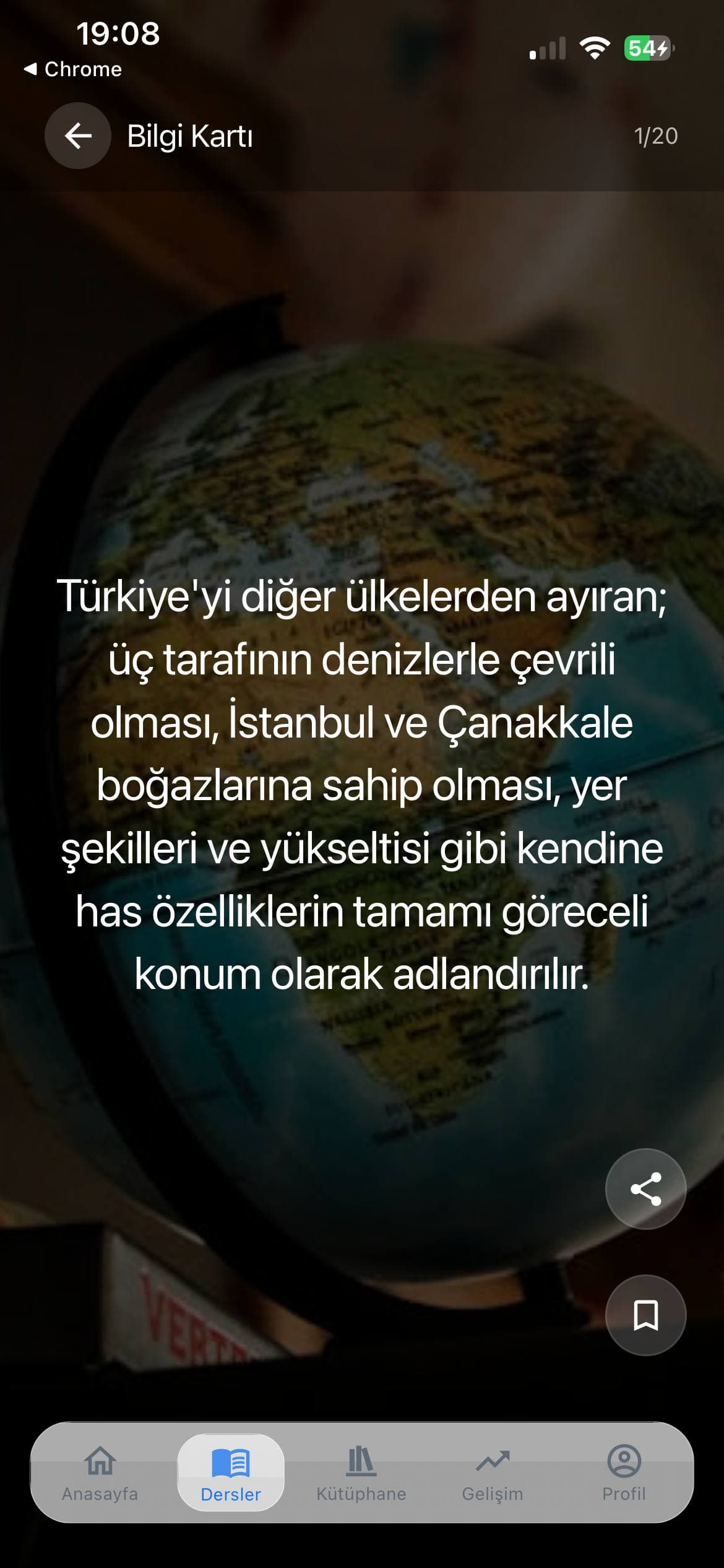 Kapsül KPSS Bilgi Kartı modu ekranı — görsel özet kartı