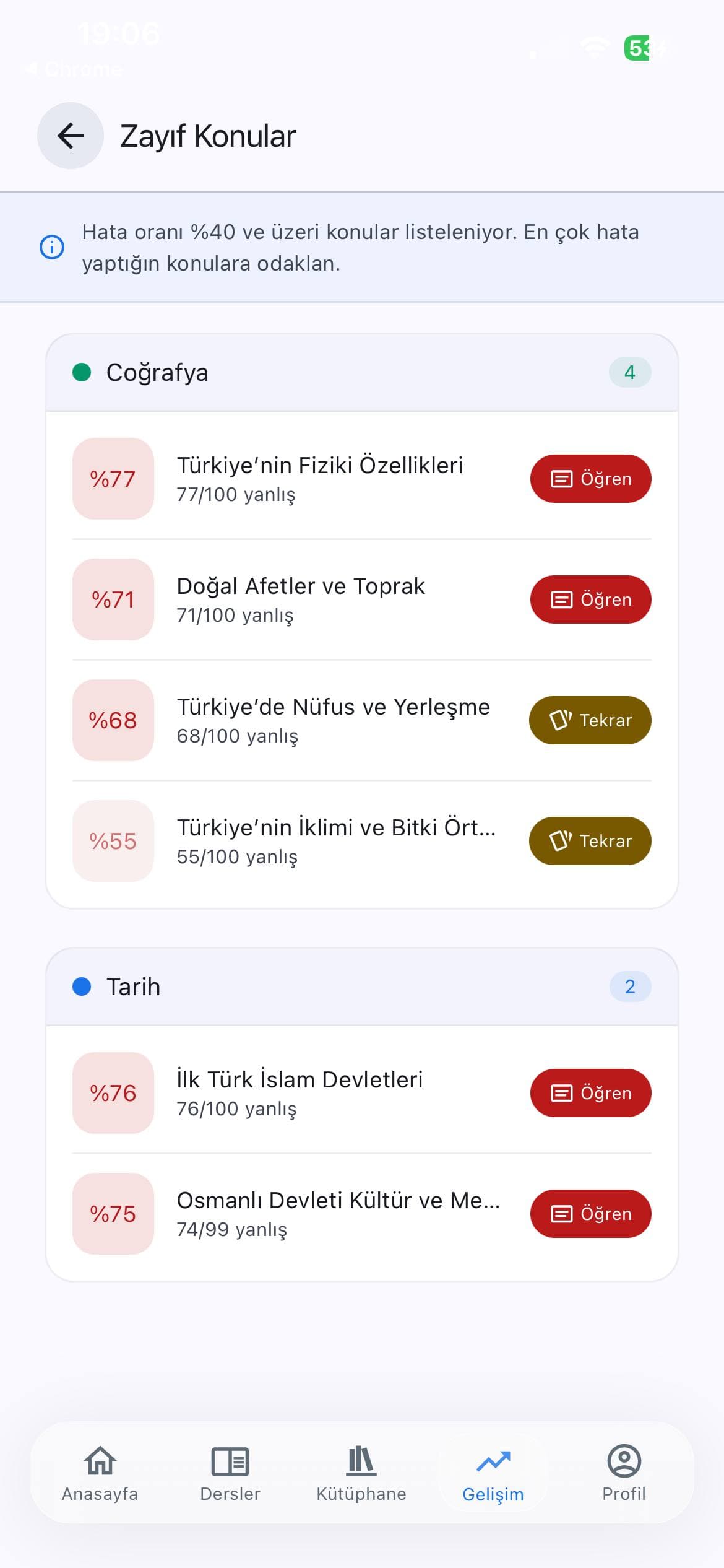 Kapsül uygulama ekranı